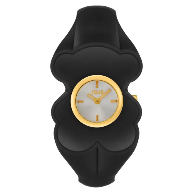 Reloj analógico TOUS de acero dorado y brazalete marrón ahumado L Bear Folks. - 3000146900