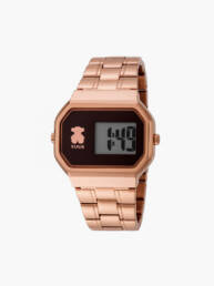 Reloj D-Bear Digital de acero IP rosado