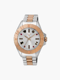 Reloj New Motif bicolor de acero/IP rosado