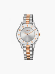 Reloj Errold bicolor de acero/IP rosado