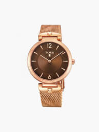 Reloj S-Mesh de acero IP rosado