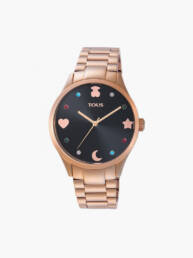 Reloj Super Power de acero IP rosado