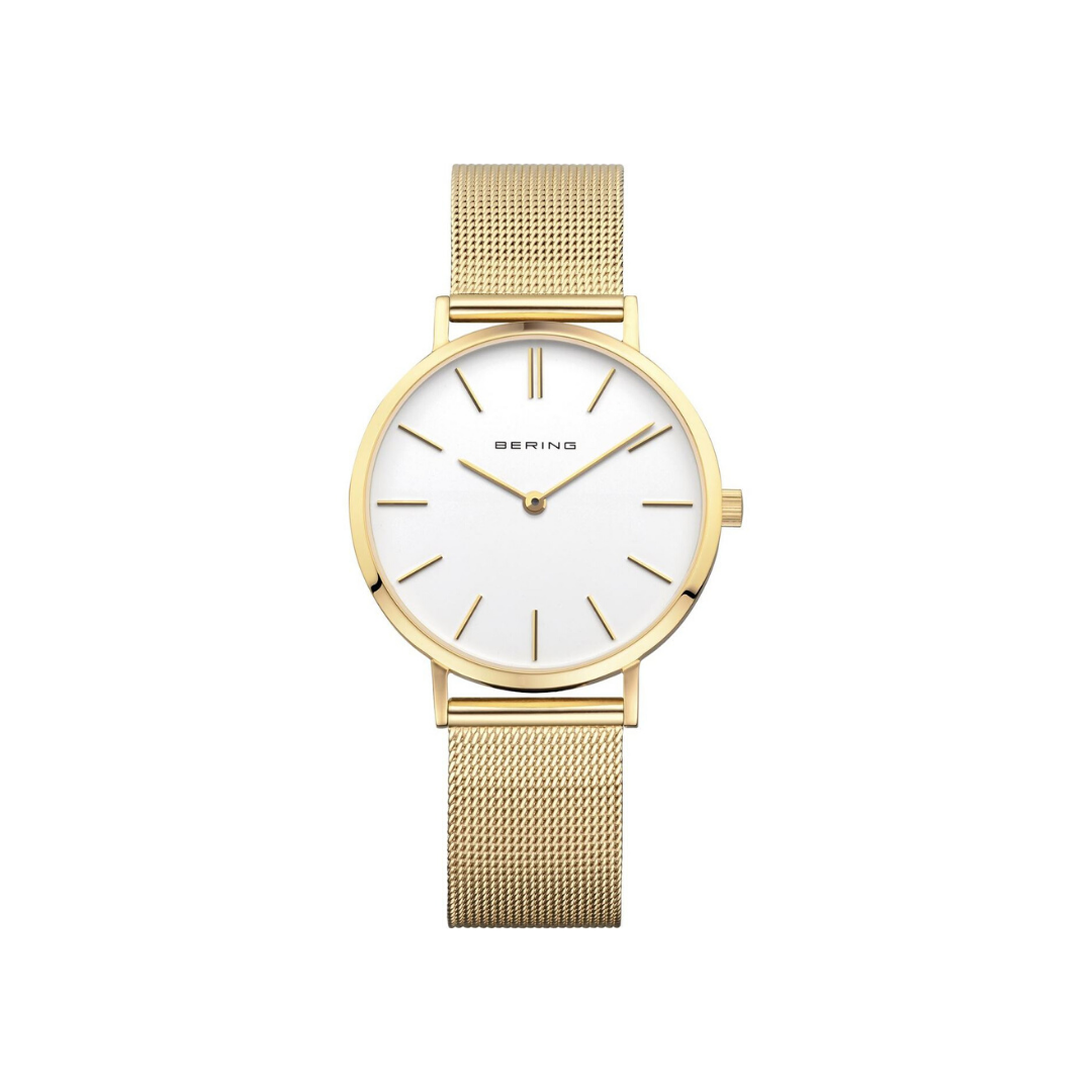 Reloj mujer minimalista malla dorado