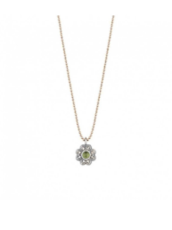 Colgante SUNFIELD de plata, peridoto y circonitas, de 1 cm de diámetro.