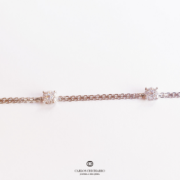 PULSERA ORO BLANCO CIRCONITAS