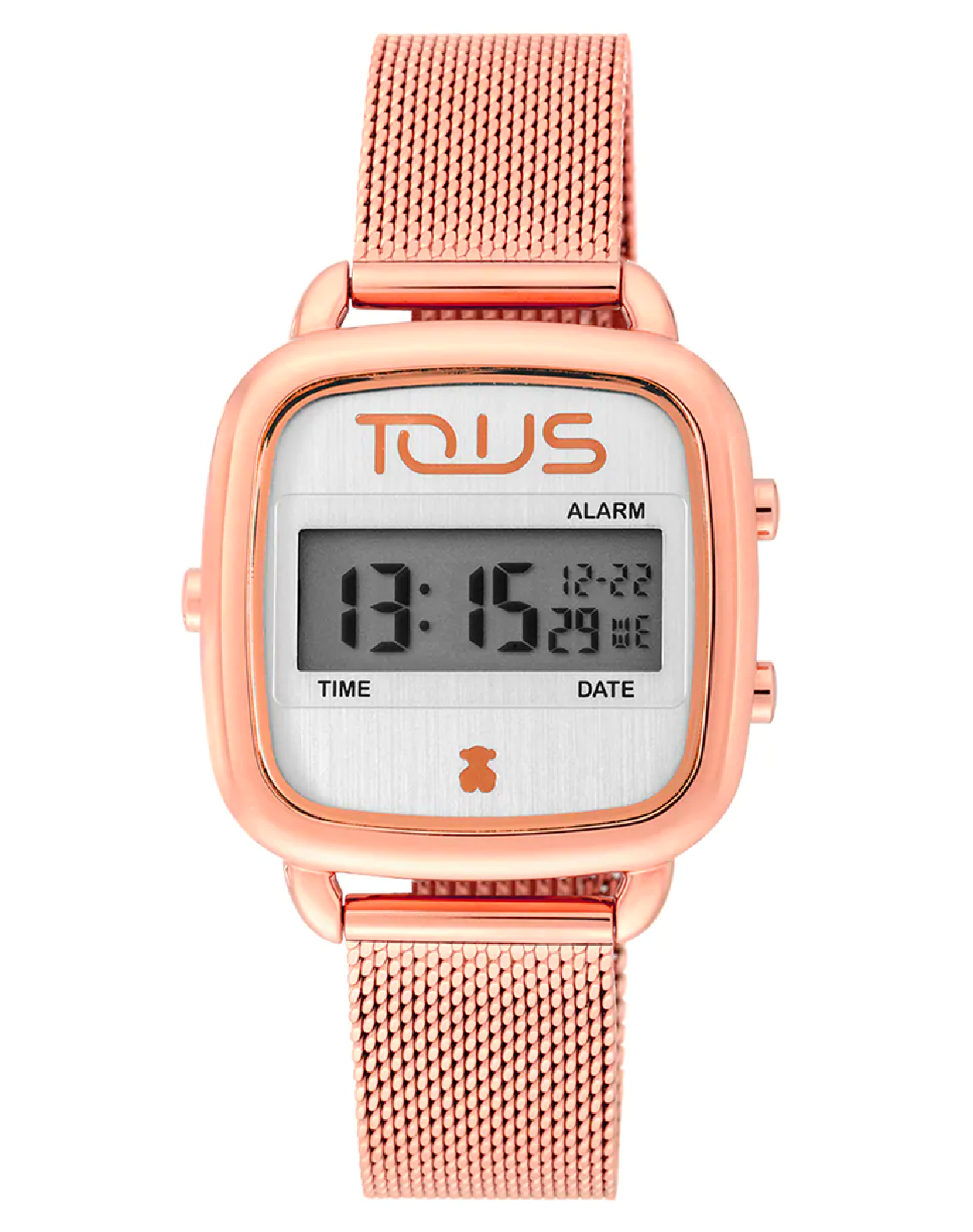 TOUS - Reloj analógico con brazalete de acero y bisel interior de aluminio  rosa Mini T-Bear - Joyería Carlos Chicharro