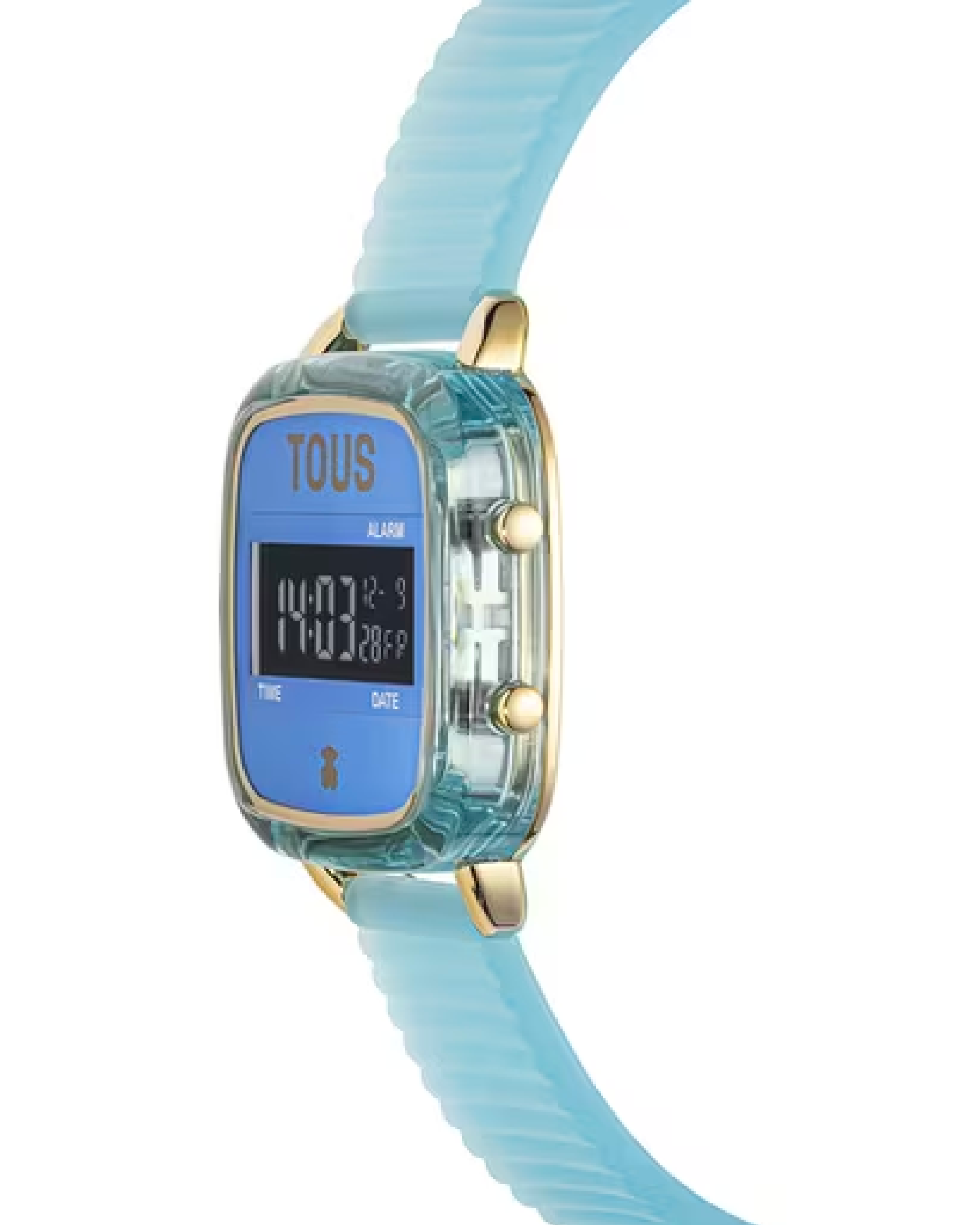 Reloj digital de policarbonato con correa de silicona blanco D-Logo Fresh