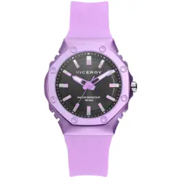 Viceroy - Reloj de mujer con caja de aluminio y correa de silicona morada