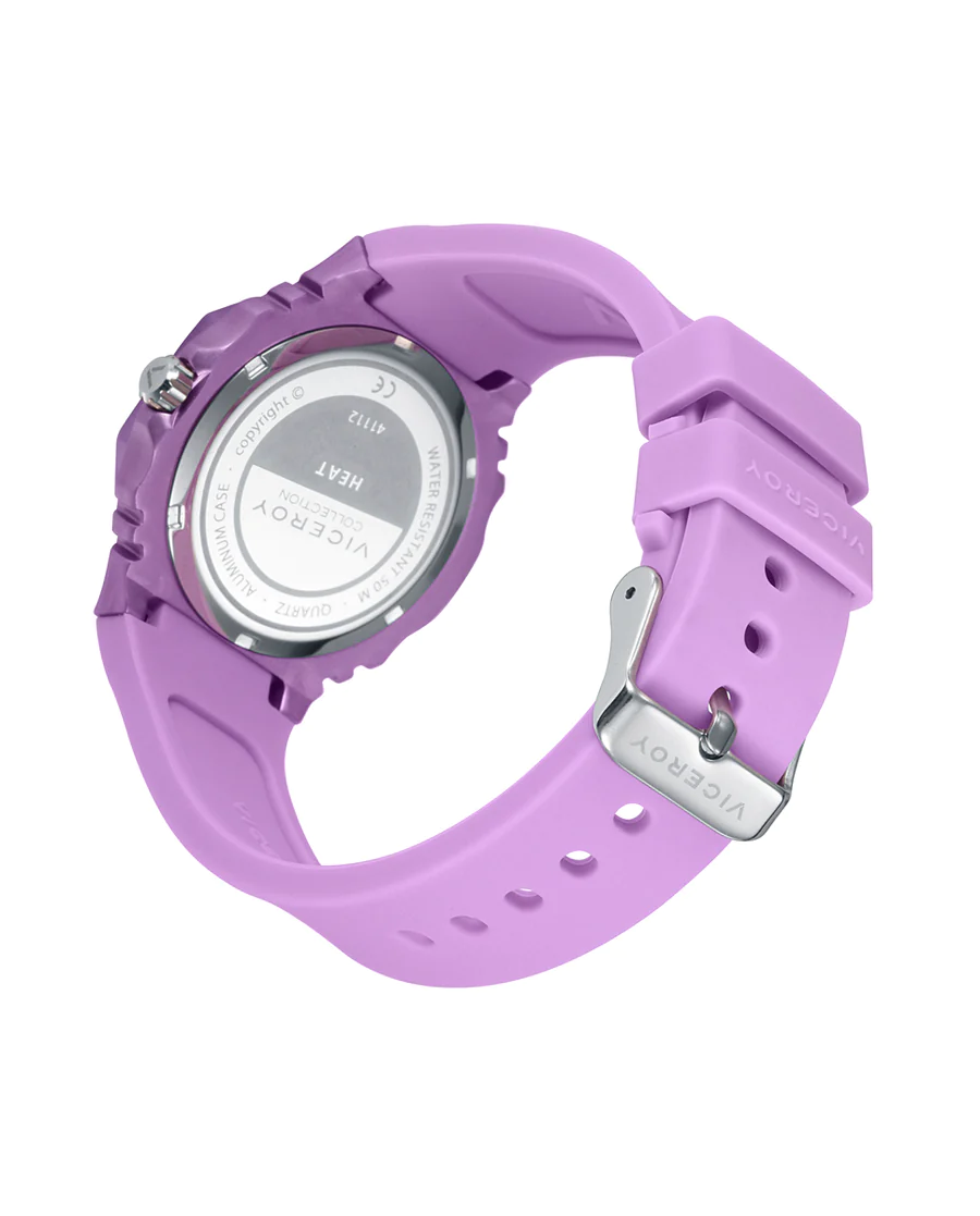 Viceroy - Reloj de mujer con caja de aluminio y correa de silicona morada