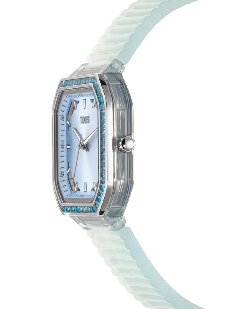 TOUS - Reloj analógico celeste de acero con zirconitas Gleam Fresh -  Joyería Carlos Chicharro