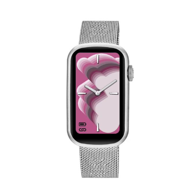 TOUS - Reloj smartwatch con brazalete de acero y caja de aluminio TOUS T-Band Mesh