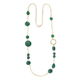 Durán Exquse – Collar de plata colección Pompeya con jade verde