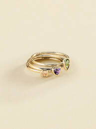 Agatha Paris – Anillo fino CANDY – Multicolor / Oro