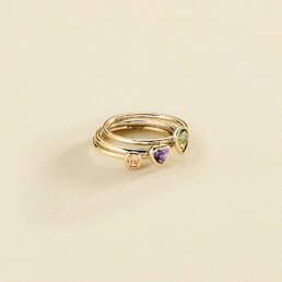 Agatha Paris – Anillo fino CANDY – Multicolor / Oro