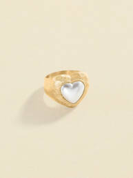 Agatha Paris – Anillo ancho N-13 – Perla / Oro