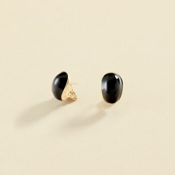 Agatha Paris – Pendientes largos N-13 – Negro / Oro