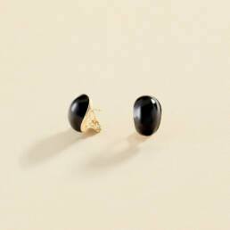 Agatha Paris – Pendientes largos N-13 – Negro / Oro