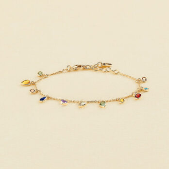 Agatha Paris – Pulsera de cadena CANDY – Multicolor / Oro