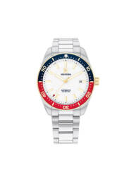 Tommy Hilfiger Reloj TH85-Automatic Plateado, Azul y Rojo Automático