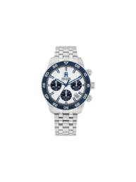 Tommy Hilfiger Reloj TH85 Plateado y Azul Cronógrafo Hombre