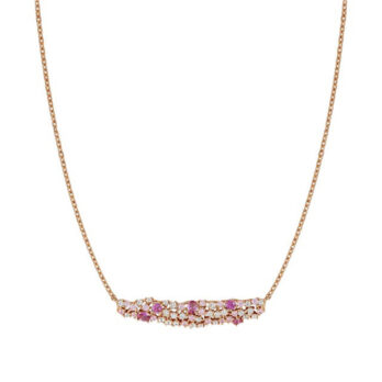 Nomination - Collar Mosaica con placa y 49 Cubic Zirconia de colores