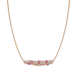 Nomination - Collar Mosaica con placa y 49 Cubic Zirconia de colores