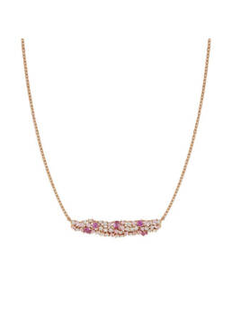 Nomination - Collar Mosaica con placa y 49 Cubic Zirconia de colores