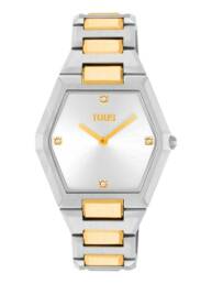 TOUS Karat Reloj digital con brazalete de acero dorado IPG