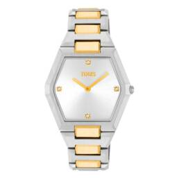 TOUS Karat Reloj digital con brazalete de acero dorado IPG