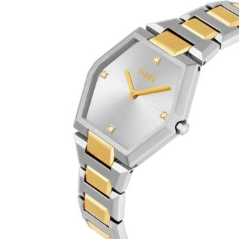 TOUS Karat Reloj digital con brazalete de acero dorado IPG