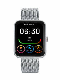 Viceroy - Reloj Smart de aluminio con correa de acero y correa negra