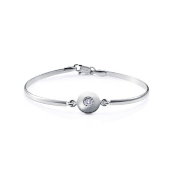 VICEROY Pulsera de Mujer de Acero Semi Rígida Colección Laura Escanes con Diamante Creado