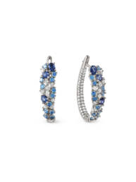 Nomination - Pendientes Mosaica en plata con 81 Cubic Zirconia azul y blanco