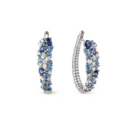 Nomination - Pendientes Mosaica en plata con 81 Cubic Zirconia azul y blanco