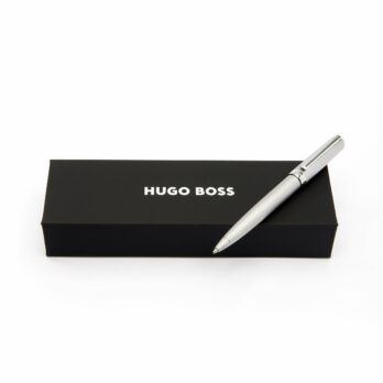 HUGO BOSS - Bolígrafo Gear, Cromo Cepillado