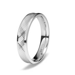 Alianza de oro blanco de 18 quilates plana MimbreCONSULTAR PRECIO