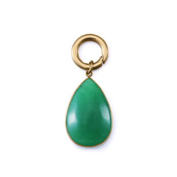 Colgante Viceroy de Acero IP Dorado Colección Laura Escanes con Piedra Natural Verde