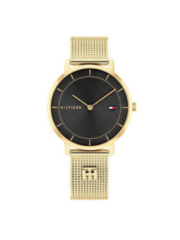 Reloj Tommy Hilfiger Tea Dorado y Negro Analógico Mujer