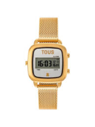 Reloj Digital Tous con Brazalete de Acero Dorado D-Logo Mini