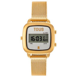 Reloj Digital Tous con Brazalete de Acero Dorado D-Logo Mini