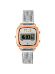 Reloj Digital Bicolor Tous con Brazalete de Acero D-Logo Mini