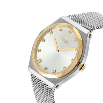 Reloj Analógico Tous con Brazalete de Acero y Acero Dorado Karat Round Mesh