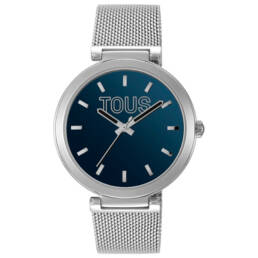 Reloj Analógico Tous con Esfera Azul y Brazalete de Acero S-Mesh Mirror