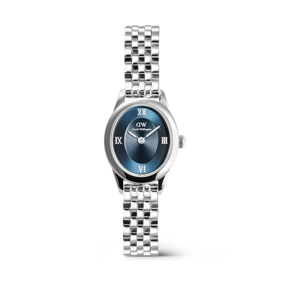Reloj Daniel Wellington Ophelia Mini Arctic Silver de acero plateado y esfera azul DW00100807