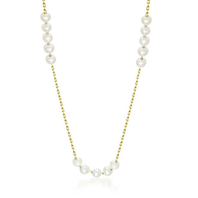 Cadena LeCarré Purity oro 18K con perlas cultivadas GD126OA00