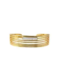 Brazalete Durán Exquse  colección Edición Limitada de plata dorada con topacio blanco 00511274