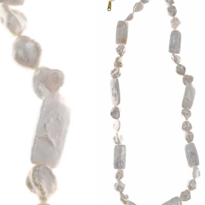 Collar con perlas irregulares Salvatore Plata 164C0113