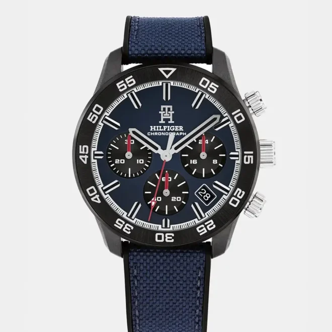 Reloj de hombre Tommy Hilfiger TH85 Carbon cronógrafo con correa de nailon 1792183