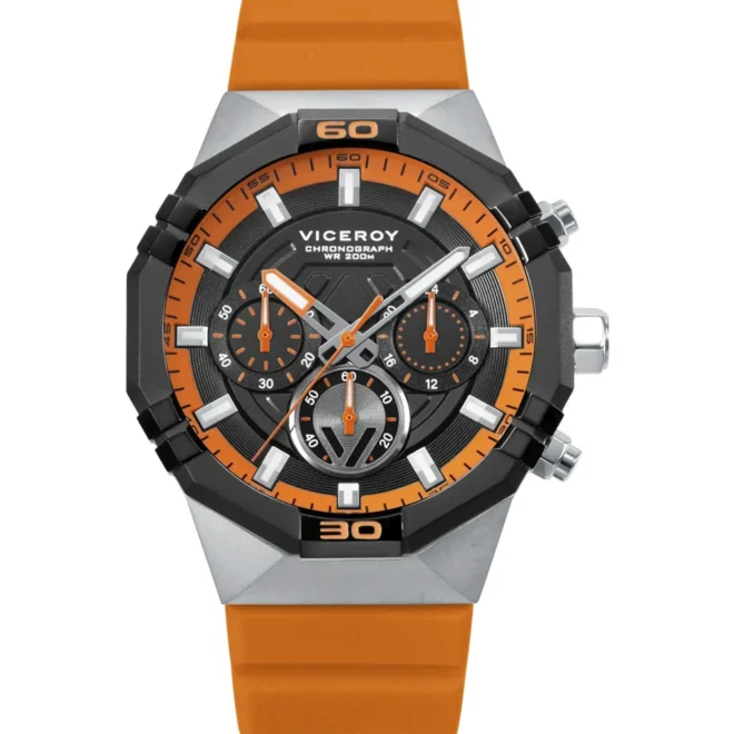 Reloj cronógrafo Viceroy Neo hombre con esfera negra y silicona 45017-57