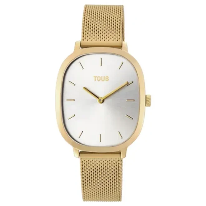 Reloj analógico dorado TOUS Heritage con caja de acero IP 900350400